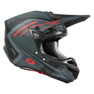 Casca motocross SERIA 5 POLIACRILIT SPIKE GRI/ROSU V.25