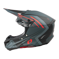 Casca motocross SERIA 5 POLIACRILIT SPIKE GRI/ROSU V.25