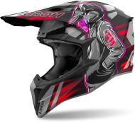 Cască motocross AIROH WRAAAP CYBER RED MATT