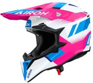 Cască motocross AIROH WRAAAP VISION ROZ LUCIOS