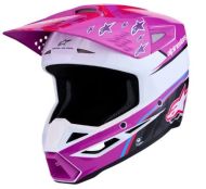 Κράνος motocross ALPINESTARS SM3 FALCON PUR/WHT/PNK