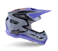 Cască Motocross ALPINESTARS SM3 JETTSON GRI/PUR/NEGRU