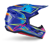 Motocross helmet ALPINESTARS SM7 CAST BLUE/YELLOW/PINK