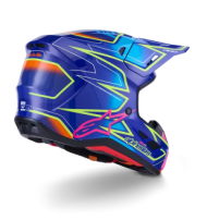 Motocross helmet ALPINESTARS SM7 CAST BLUE/YELLOW/PINK