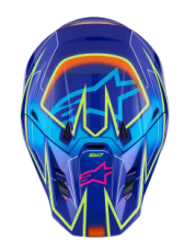 Motocross helmet ALPINESTARS SM7 CAST BLUE/YELLOW/PINK