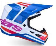 Κράνος ALPINESTARS SM7 CORE Motocross ΛΕΥΚΟ/ΜΠΛΕ/ΡΟΖ