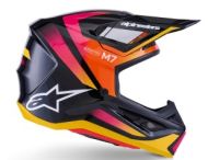 Motocross helmet ALPINESTARS SM7 RISE BLK/YL/PINK