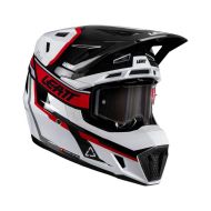 Cască motocross LEATT Kit Moto 7.5 Alb/Roșu V26