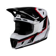 Cască motocross LEATT Kit Moto 7.5 Alb/Roșu V26
