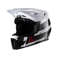 Cască motocross LEATT Kit Moto 9.5 Carbon/Alb V26