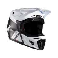 Cască motocross LEATT Kit Moto 9.5 Carbon/Alb V26