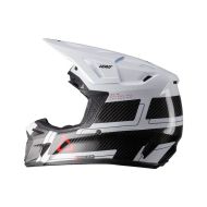 Cască motocross LEATT Kit Moto 9.5 Carbon/Alb V26