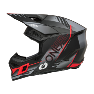 Cască motocross O'NEAL 3SERIES HAZE NEGRU/GRI/ROȘU