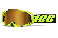 Motocross Goggles 100% ARmatic NEON YELLOW TRUE GOLD