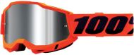 Motocross Goggles 100% ACCURI2 NEON ORANGE-MIRROR SILVER