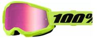 Motocross Goggles 100% STRATA2 NEON YEL MR PK