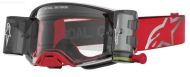 Motocross goggles ALPINESTARS SUPERTECH FIRMA ROLL OFF RED/SIL/CLR