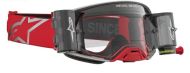 Motocross goggles ALPINESTARS SUPERTECH FIRMA ROLL OFF RED/SIL/CLR