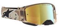 Motocross Goggles ALPINESTARS SUPERTECH LONE CAMO DESERT MIRROR-GLD