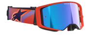 Motocross Goggles ALPINESTARS SUPERTECH VISION CORP CORAL/PURPLE MIRROR BLUE