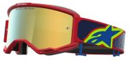 Motocross Goggles ALPINESTARS VISION 5 DRAG FIRE RED BLU MIRROR-GLD