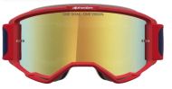 Motocross Goggles ALPINESTARS VISION 5 DRAG FIRE RED BLU MIRROR-GLD