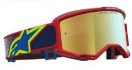 Motocross Goggles ALPINESTARS VISION 5 DRAG FIRE RED BLU MIRROR-GLD