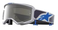 Motocross goggles ALPINESTARS VISION 5 DRAG LT LILAC BLU MIRROR-SILVER