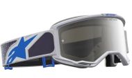 Motocross goggles ALPINESTARS VISION 5 DRAG LT LILAC BLU MIRROR-SILVER
