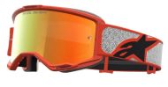 Motocross goggles ALPINESTARS VISION 5 RORA SIL/ORNG/MIRROR-RED
