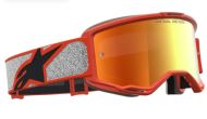 Motocross goggles ALPINESTARS VISION 5 RORA SIL/ORNG/MIRROR-RED