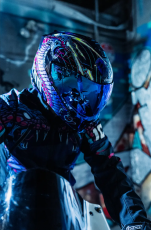 Cască modulară pliabilă ICON Threshold™ Synthwave Lazer Cobra