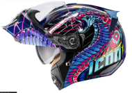 Cască modulară pliabilă ICON Threshold™ Synthwave Lazer Cobra