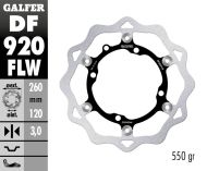 Disc frana fata flotant Galfer WAVE FLOTANT (C. STEEL) 260x3mm DF920FLW