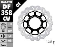 Πλωτό μπροστινό δίσκο φρένων Galfer WAVE FLOATING COMPLETE (C. ALU.) 310x5mm DF358CW