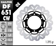 Πλωτό μπροστινό δίσκο φρένων Galfer WAVE FLOATING COMPLETE (C. ALU.) 310x5mm DF651CW