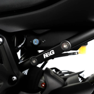 Placă opacă suport picior spate R&G RACING argintie Yamaha MT-07 14-25