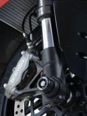 Dopuri de protecție pentru ax R&G RACING protecție furcă neagră Ducati Panigale 1299