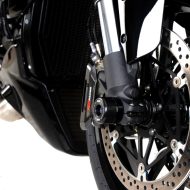 Dopuri de protecție ax furcă R&G RACING, negre, Ducati Diavel V4 23-26