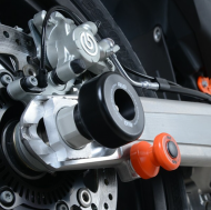 Προστατευτικά ψαλιδιού R&G RACING για τάπες άξονα, μαύρα KTM 690 SMC-R 19-25