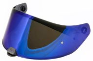 Μπλε ιριδιούχο γείσο για κράνος PREMIER HYPER/DEVIL BLUE CHROMED