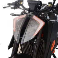 Apărătoare faruri din sticlă R&G RACING, translucidă, pentru KTM 1290 Super Duke 20-23