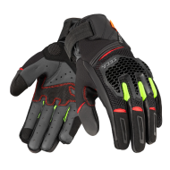 Textile gloves SECA GRAVEL BLACK/RED/FLUO YELLOW
