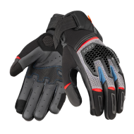 Textile gloves SECA GRAVEL GREY/BLUE/RED