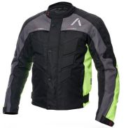 Geacă textilă pentru motociclete ADRENALINE PYRAMID 2.0 NEGRU/GRI/FLUO