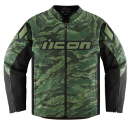 Υφασμάτινο μπουφάν μοτοσικλέτας ICON HOOLIGAN CE TIGER`S BLOOD GREEN