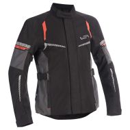 Geacă de motocicletă textilă Lindstrands Backafall Negru/gri
