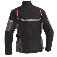 Geacă de motocicletă textilă Lindstrands Backafall Negru/gri