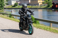 Geacă de motocicletă textilă Lindstrands Bydalen Negru/Gri-Oțel