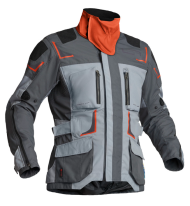 Текстилно мото яке Lindstrands Myrvik Light Grey/Black/Orange